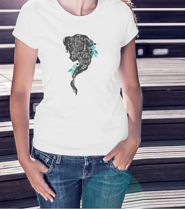 Disney Frozen Elsa True Love Can Thaw A Frozen Heart Profile T-Shirt