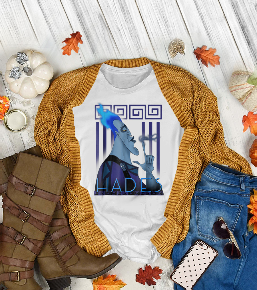 Disney Hercules Hades Geometric Greek T-Shirt