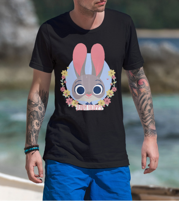 Zootopia Judy Hopps Floral Spring Wreath Disney T-Shirt