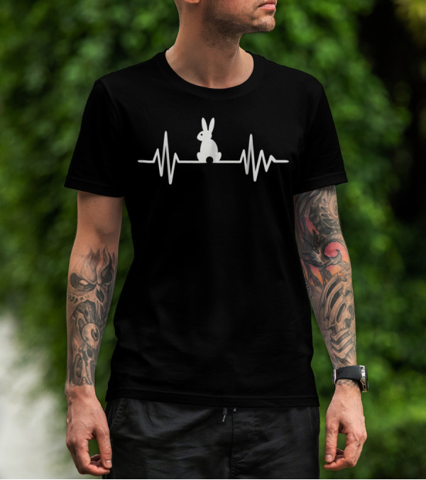 Bunny Frequency Heartbeat Line T-Shirt