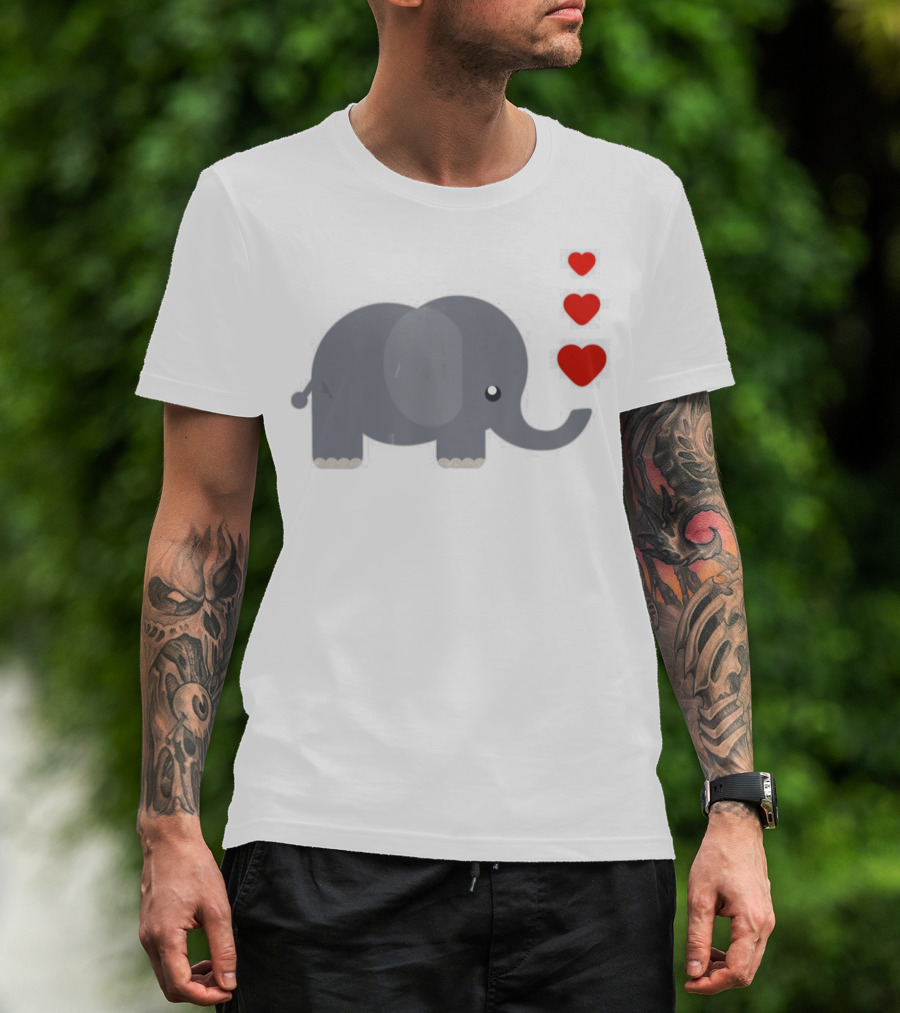Baby Elephant With Hearts For Guys Girls T-Shirt