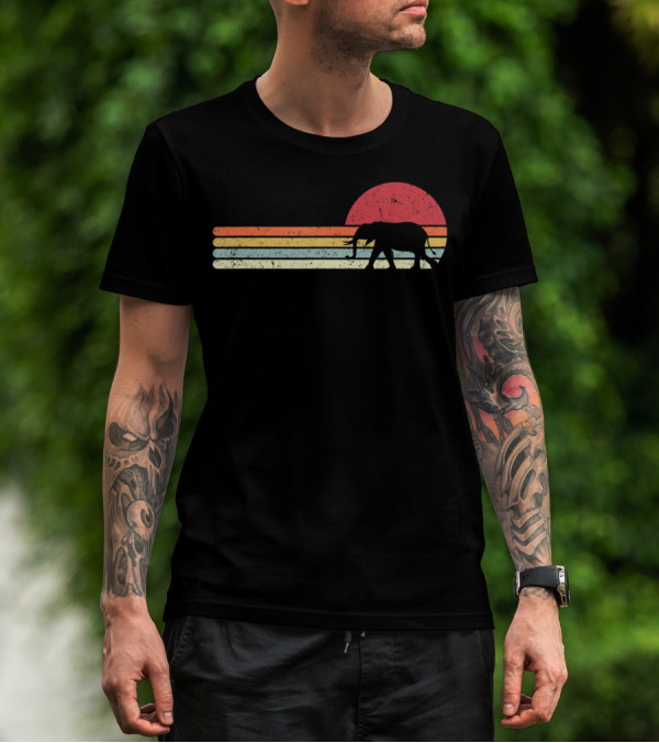 Elephant Style Vintage Sunset T-Shirt