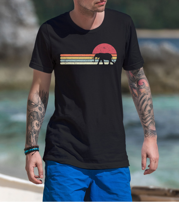 Elephant Style Vintage Sunset T-Shirt
