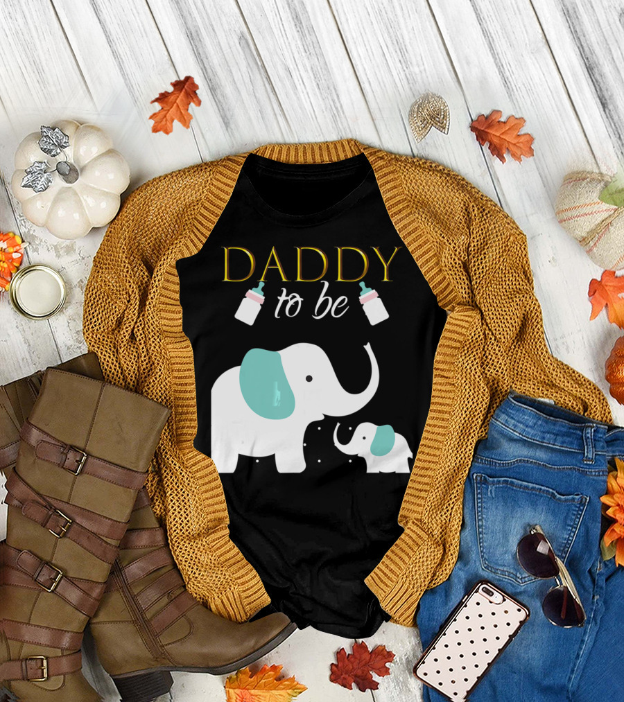 DADDY to be Mens Elephant Baby Shower Boy T-Shirt