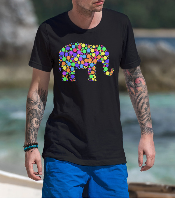 Polka Dot Elephant Design For International Dot Day Celebrations T-Shirt
