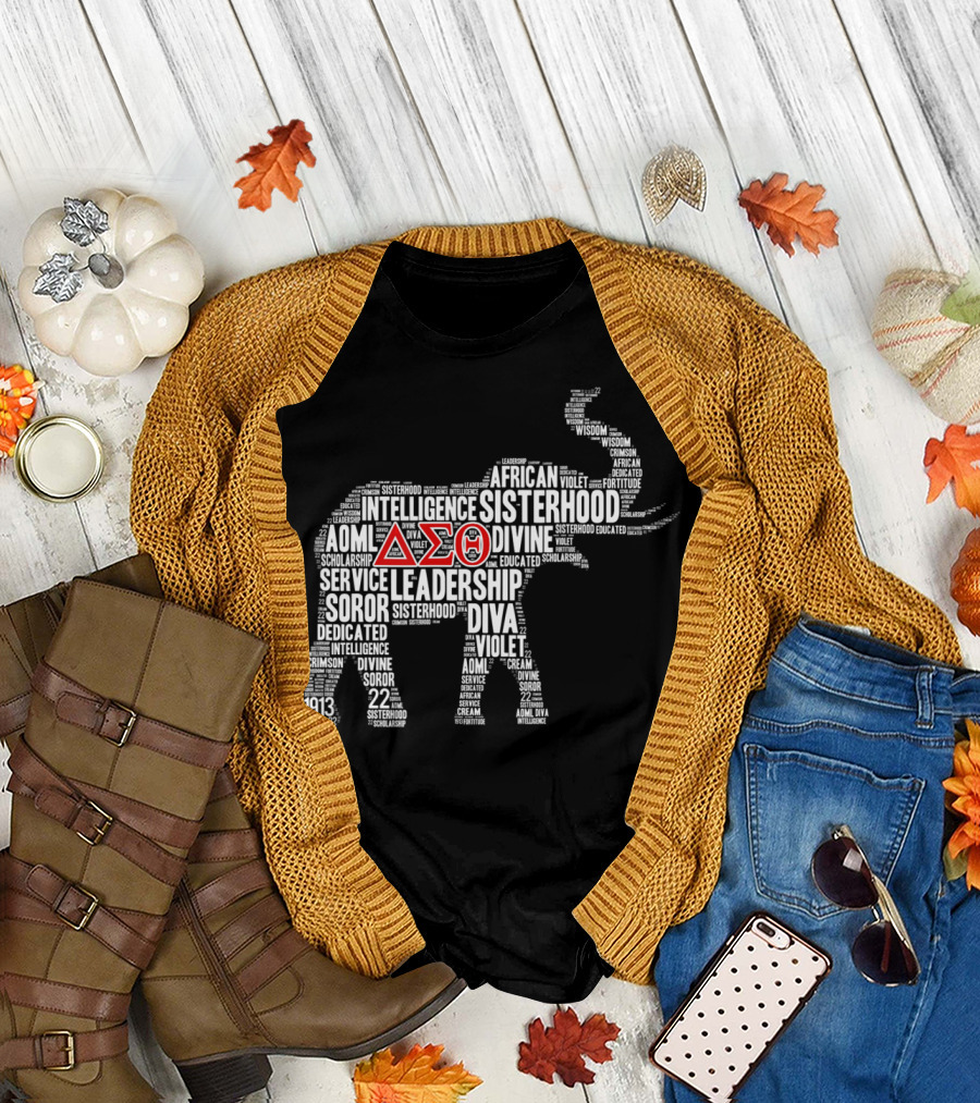 Elephant Delta Sigma Theta 1913 African Sisterhood Leadership Wisdom T-Shirt