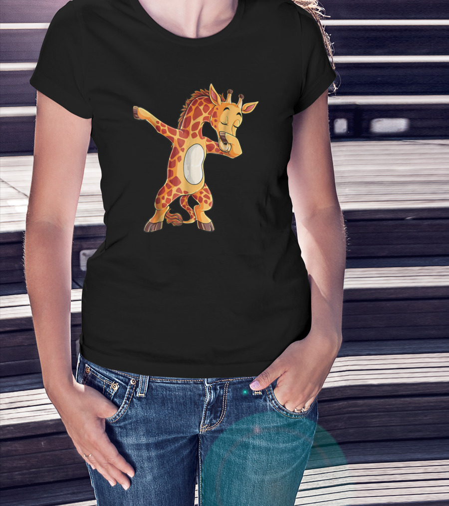 Dabbing Giraffe Cute Funny Dance Giraffes Dab T-Shirt