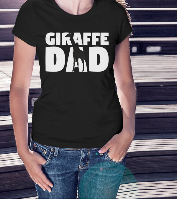 Giraffe Dad Giraffe Zoo Animal Lover T-Shirt