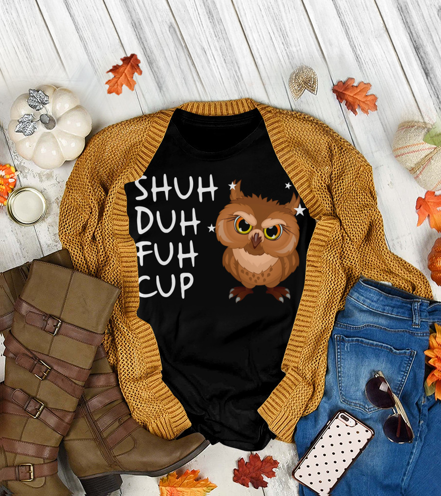 SHUH DUH FUH CUP Owl with Stars T-Shirt