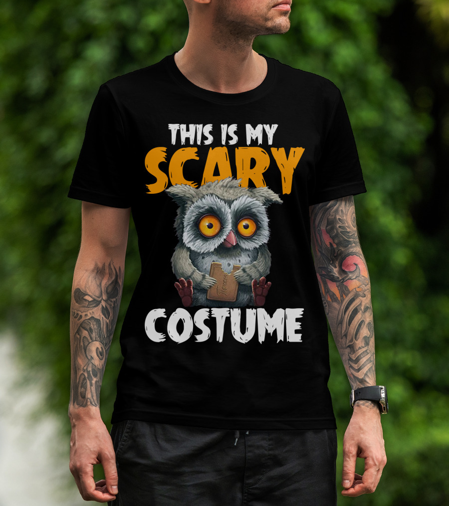 This Is My Scary Costume Owl With Chocolate T-Shirt