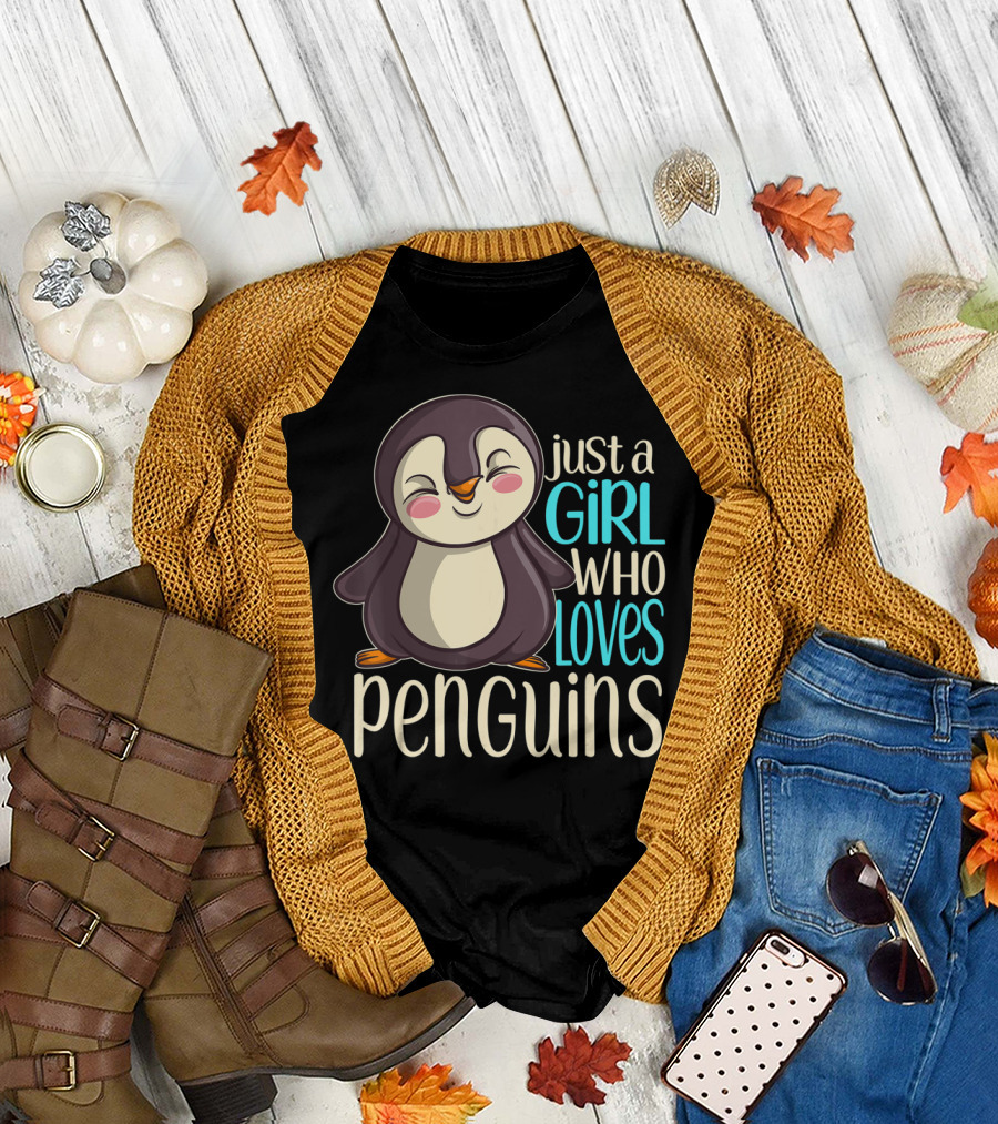 Just a Girl Who Loves Penguins T-Shirt