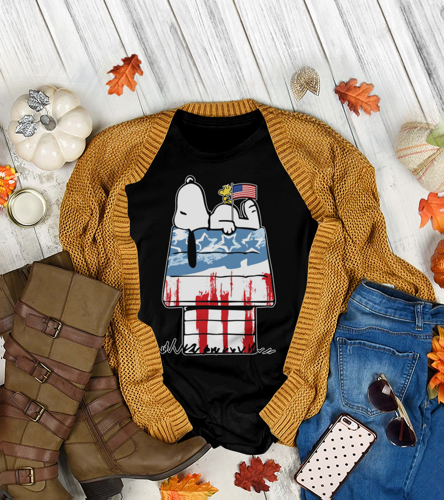 America Snoopy Patriotic The Peanuts Movie Homeland T-Shirt