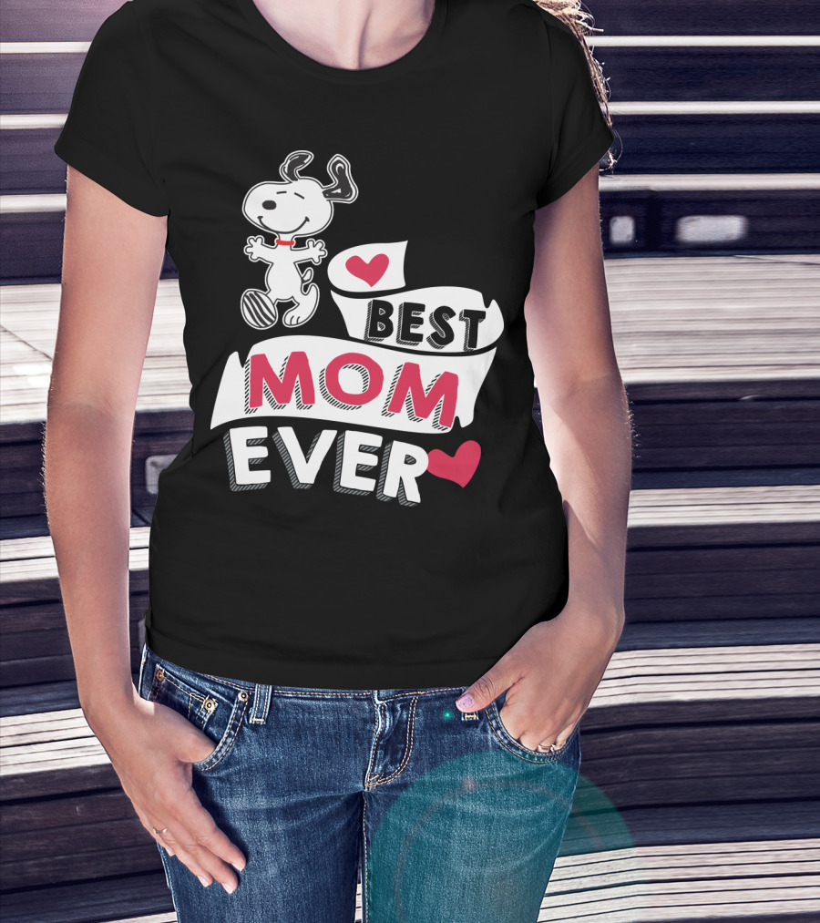 Best Mom Ever Snoopy Mother's Day Peanuts Movie T-Shirt