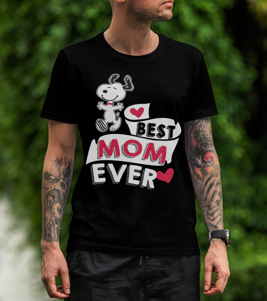 Best Mom Ever Snoopy Mother's Day Peanuts Movie T-Shirt