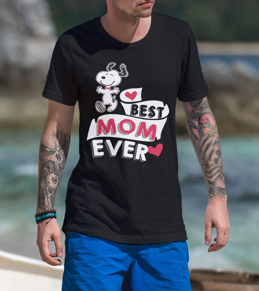 Best Mom Ever Snoopy Mother's Day Peanuts Movie T-Shirt