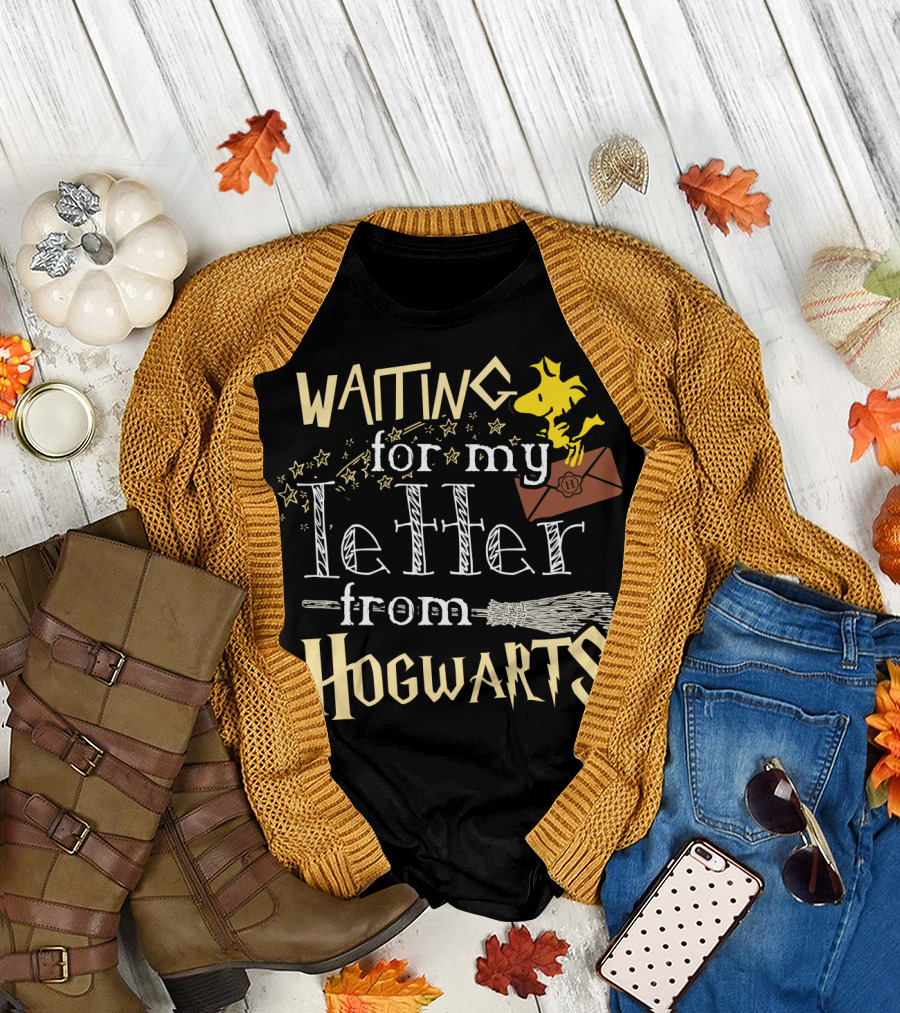 Waiting for My Letter from Hogwarts Snoopy The Peanuts Movie T-Shirt