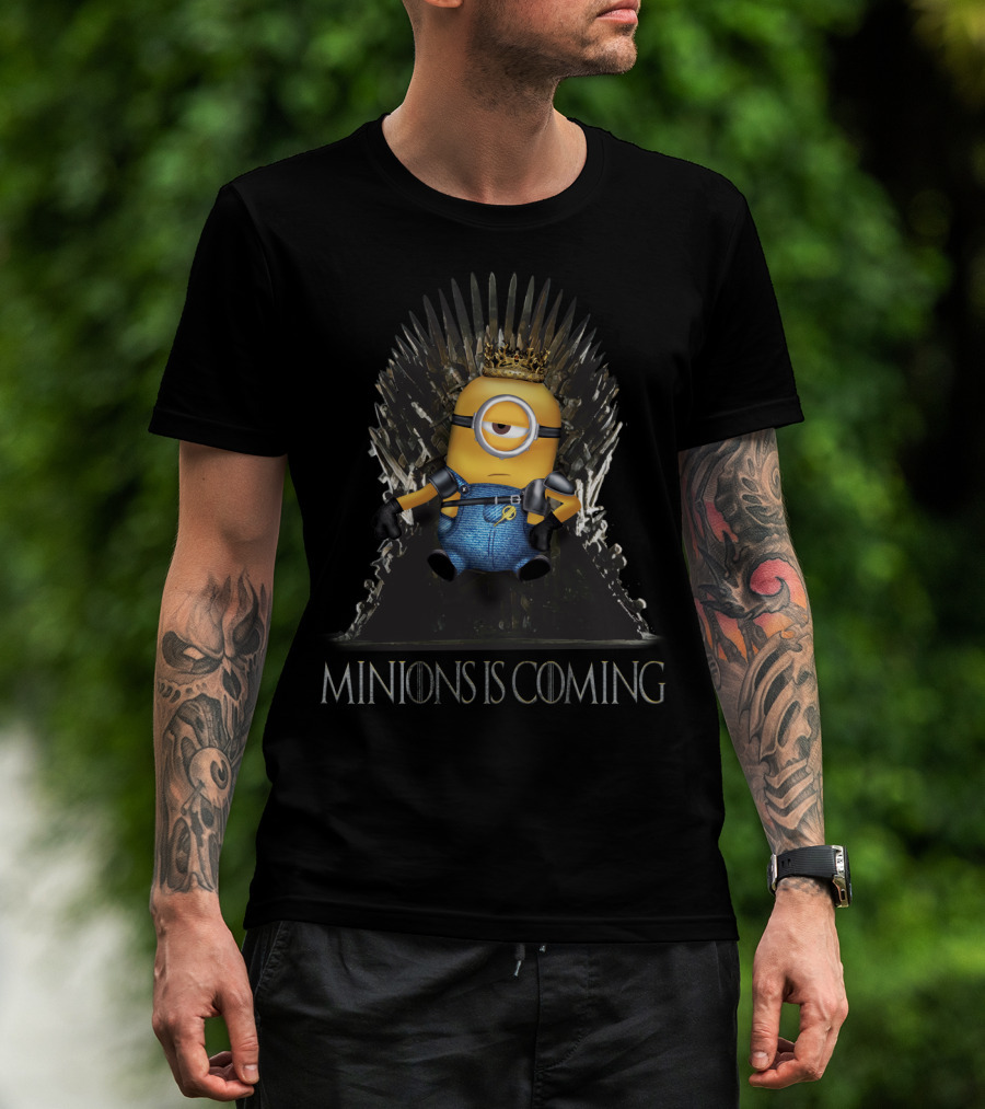 Minions Is Coming Despicable Me Game Of Thrones Iron Throne Crossover T-Shirt