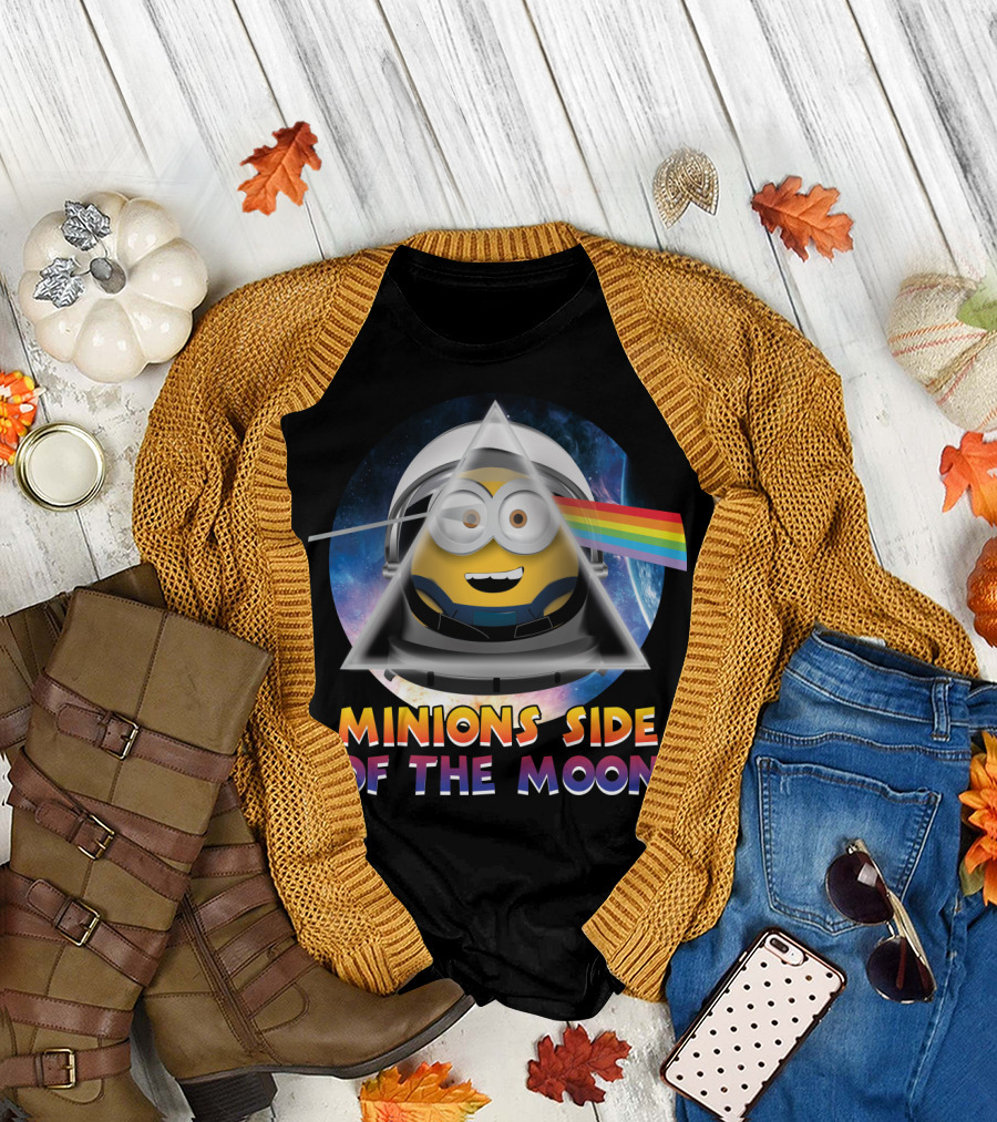 Minions Side Of The Moon Despicable Me Parody Pink Floyd T-Shirt