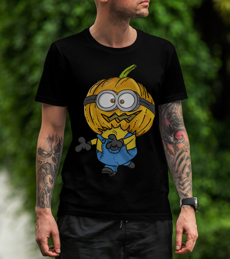 Pumpkin Head Minion Halloween Despicable Me Fun T-Shirt