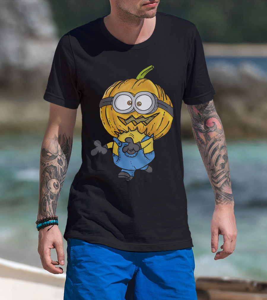 Pumpkin Head Minion Halloween Despicable Me Fun T-Shirt