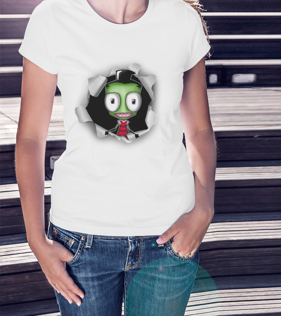 3D Hole Gir Invader Zim T-Shirt