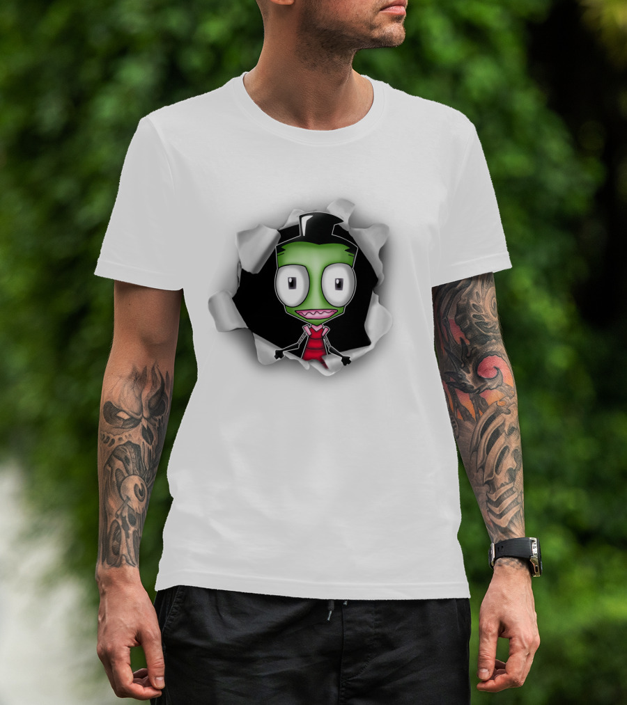 3D Hole Gir Invader Zim T-Shirt