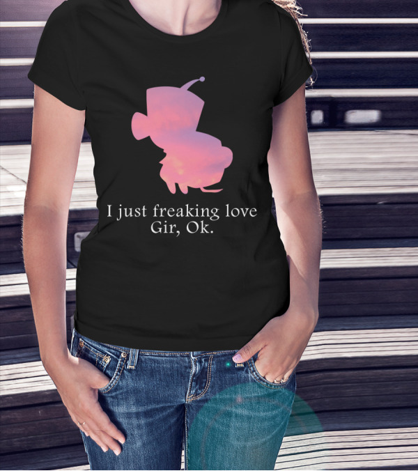 I Just Freaking Love Gir Invader Zim Silhouette Clouds T-Shirt
