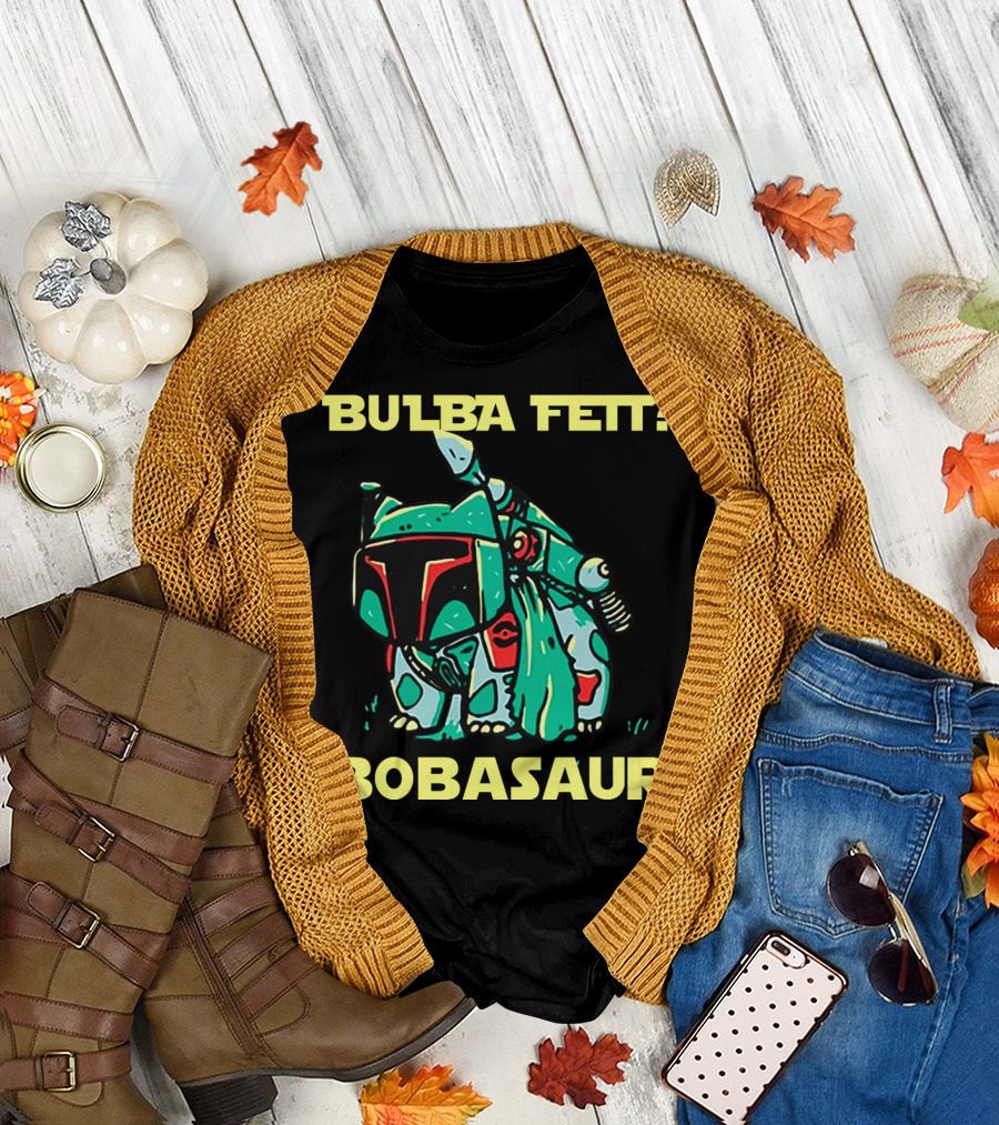 Bulba Fett Bobasaur Star Wars Crossover T-Shirt
