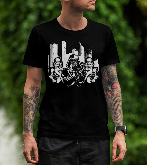 City Empire Darth Vader And Stormtroopers Star Wars T-Shirt