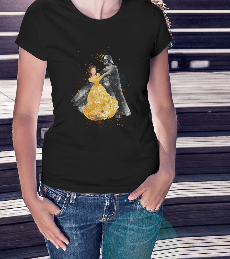 Dancing With Beauty And Darth Vader Star Wars Crossover T-Shirt