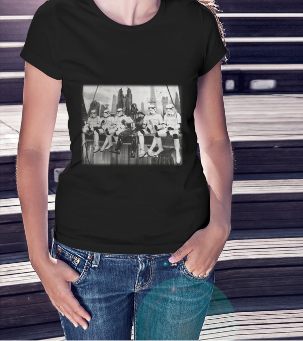 Relax Time Besides Sky Towers Darth Vader Star Wars Stormtrooper Lunch On Beam T-Shirt