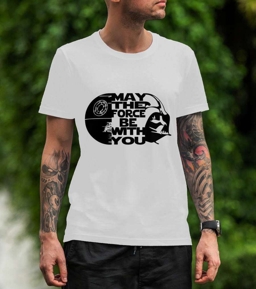May The Force Be With You Death Star Darth Vader Star Wars T-Shirt