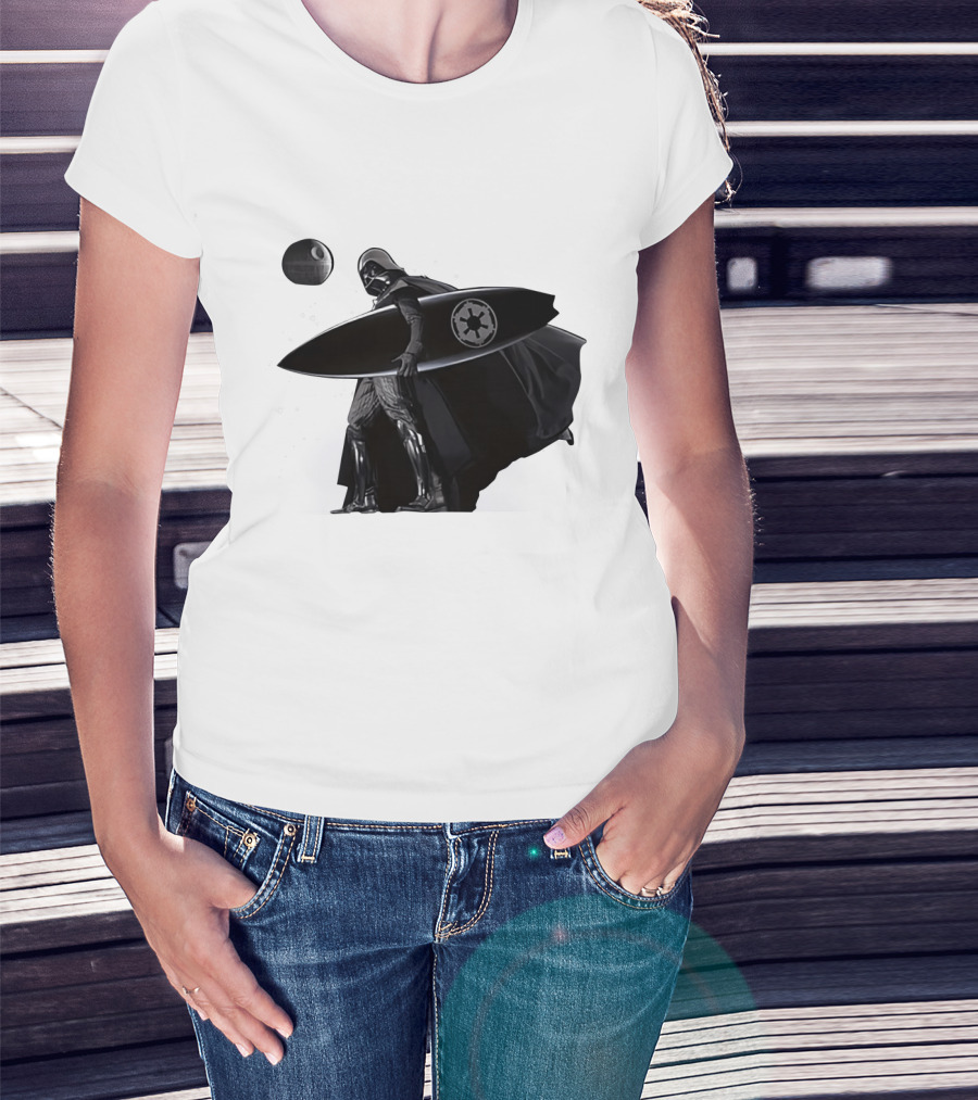 Darth Vader Surfing Dark Side Star Wars Imperial T-Shirt
