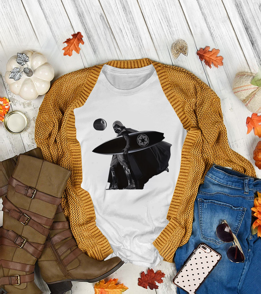 Darth Vader Surfing Dark Side Star Wars Imperial T-Shirt