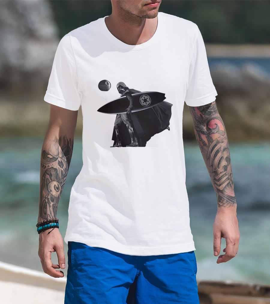 Darth Vader Surfing Dark Side Star Wars Imperial T-Shirt