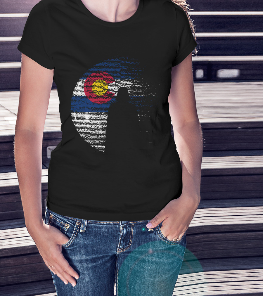 Colorado State Flag Darth Vader Death Star Moon T-Shirt