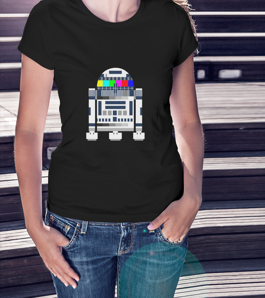 Classic R2 D2 Droid Star Wars TV Screen Elements T-Shirt