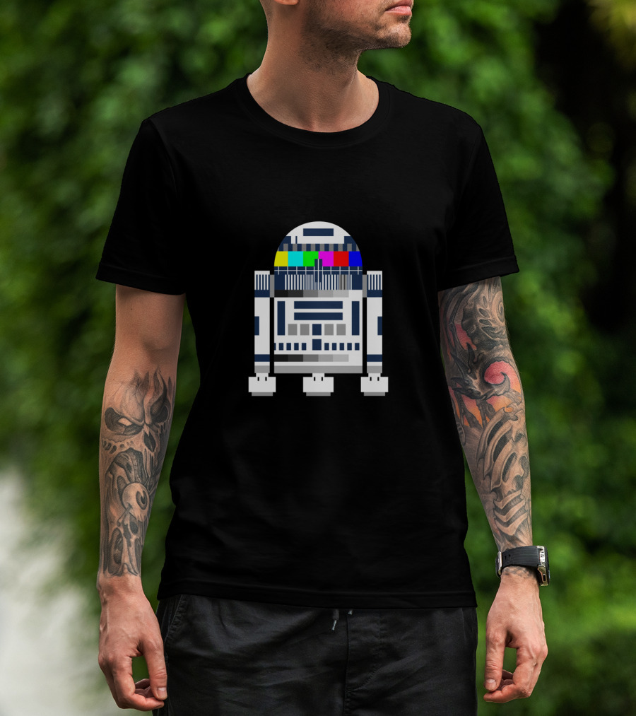 Classic R2 D2 Droid Star Wars TV Screen Elements T-Shirt