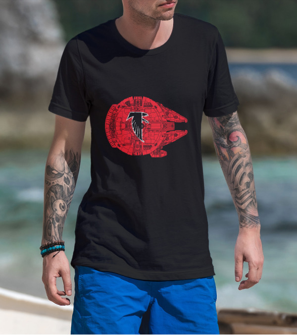 Atlanta Falcons Star Wars Millennium Falcon Crossover T-Shirt