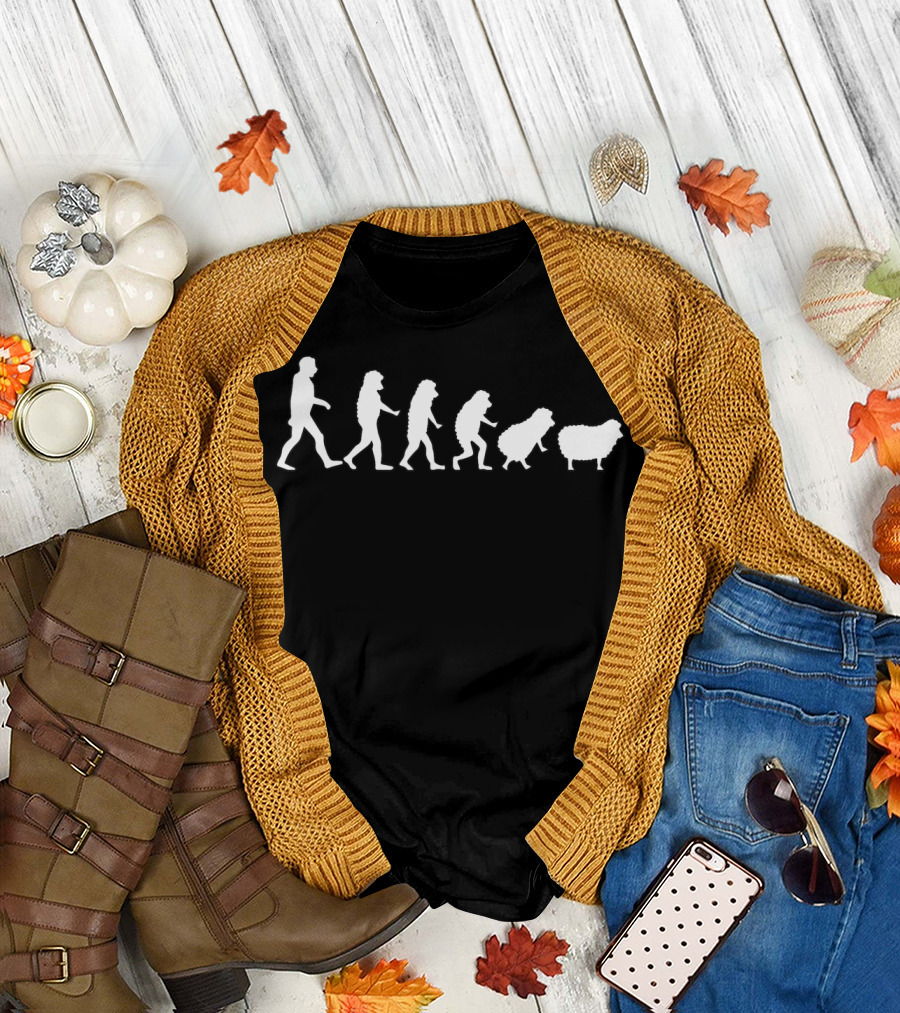 Evolution of Man to Sheep Conspiracy Theorist Wake Up Sheeple T-Shirt
