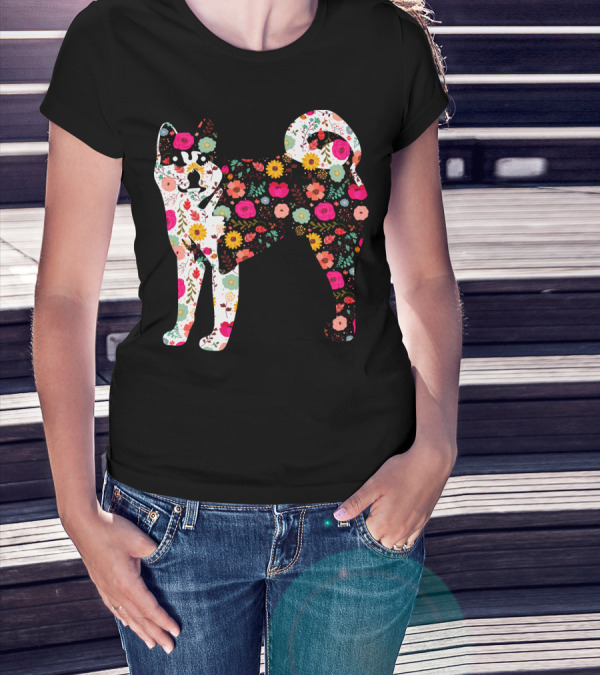 Akita Floral Patterned Body T-Shirt