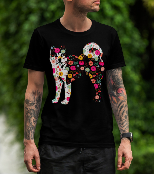 Akita Floral Patterned Body T-Shirt