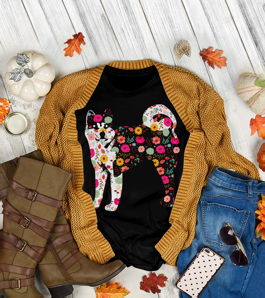 Akita Floral Patterned Body T-Shirt