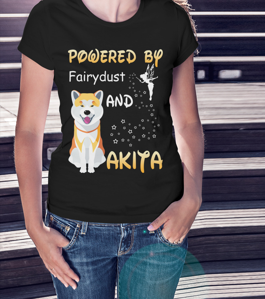 Powered By Fairydust And Akita T-Shirt
