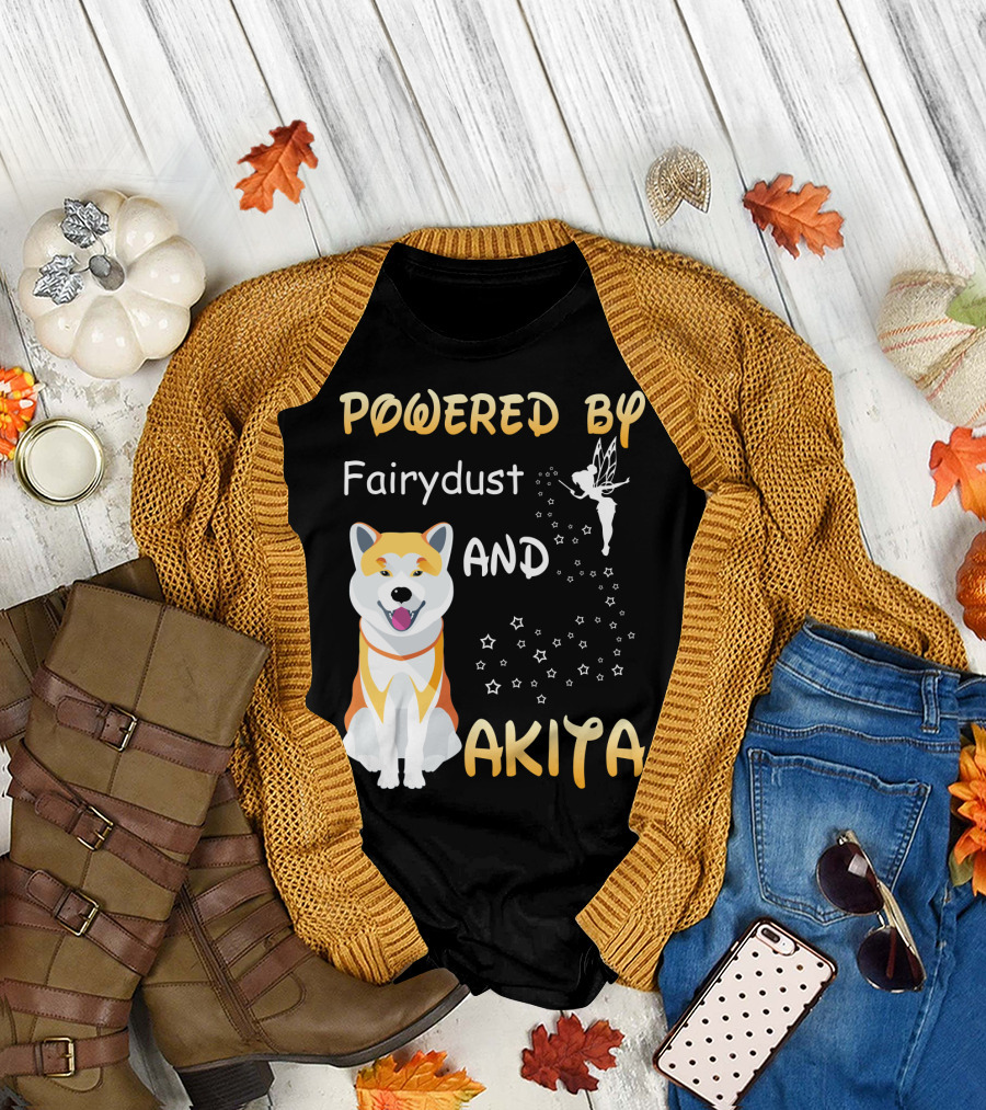 Powered By Fairydust and Akita T-Shirt
