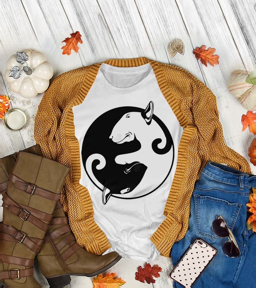 Yin Yang Bullterrier T-Shirt