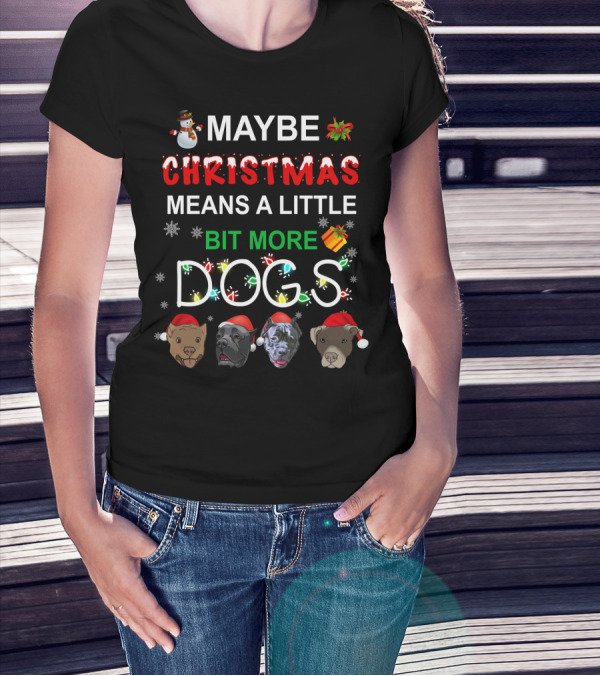 Maybe Christmas Means A Little Bit More Dogs Cane Corso T-Shirt