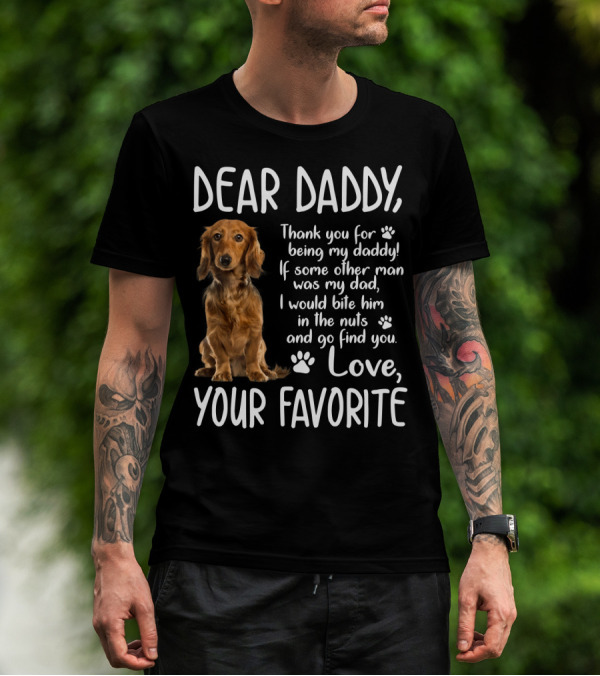 Dear Daddy Thank You For Being My Daddy Love Your Favorite Cocker Spaniel T-Shirt
