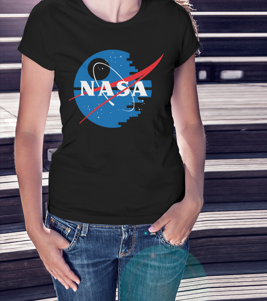 NASA Death Moon Star Wars Combination T-Shirt