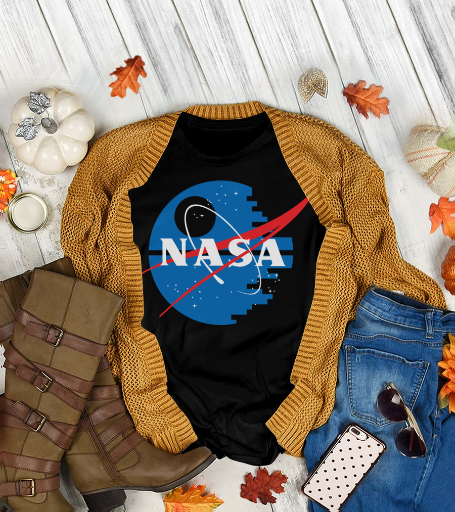 NASA Death Moon Star Wars Combination T-Shirt